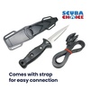 image:imageScuba Choice Titanium Talon Spearfishing Dive Knife 85 Black  Low Volume PointTip Full Tang Stainless Steel Blade with Straps Premium Modern Tool for Safety Precision amp Durability