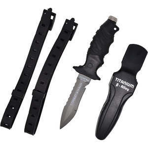 image:imagePalantic BETA Titanium Dive Knife 5 Blade  Heavy Duty RustFree CorrosionResistant Scuba Knife wQuick Release Sheath amp Straps Super Sharp amp Lightweight Design
