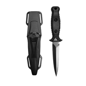 image:imageScuba Choice 85 Spearfishing Dive Knife Low Volume PointTip Black StainlessSteel Blade Sharp 45 Blade Lightweight Sheath amp 2 Straps for Diving Spearfishing and Outdoor Adventures