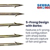 image:imageScuba Choice Spearfishing 5 Prong 8mm Spearhead Fork Harpoon Tip with Barbs Stainless Steel 5x3 HeavyDuty Fishing amp Hunting Tool Ideal for Catching Fish Game Outdoor Recreation Gear