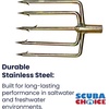 image:imageScuba Choice Spearfishing 5 Prong 8mm Spearhead Fork Harpoon Tip with Barbs Stainless Steel 5x3 HeavyDuty Fishing amp Hunting Tool Ideal for Catching Fish Game Outdoor Recreation Gear