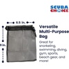 image:imageScuba Choice Storage Mesh Bag for Snorkel amp Dive Mask 9x65 Durable PolyesterNylon MultiPurpose Pouch with Clip Side Lock Snorkeling Diving Gear Accessories  Black