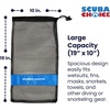 image:imageSnorkeling Drawstring Mesh Bag with Blue Bar 19 x 10