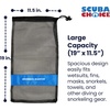 image:imageSnorkeling Drawstring Mesh Bag with Blue Bar 19 x 115