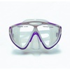 image:imageKids Snorkeling Mask amp SemiDry Snorkel Combo  Panoramic AntiFog Tempered Glass Mask amp Adjustable Silicone Fit Purple