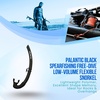 image:imagePalantic Low Volume Flexible Snorkel Black  Silicone Snorkel for Spearfishing Freediving and Scuba Diving with Ergonomic Design for Comfortable Breathing and Low Drag