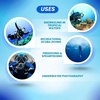 image:imageScuba Choice Silicone Dive Mask with Blue Mirror Coated Lense  Black Snorkel Combo