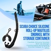 image:imageScuba Choice Silicone Rollup Nautilus Snorkel with Storage Case Compact 15 Flexible Snorkel 312 Container Easy to Pack amp Store Includes Durable Keeper for Travel ConvenienceBlack