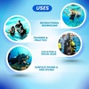 image:imageSnorkeling Mask amp SemiDry Snorkel Combo  Panoramic AntiFog Tempered Glass Mask with Splash Guard Comfortable Fit for Adults PinkSilver