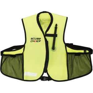 image:imageScuba Choice Youth Kids Snorkel Vest  Neon Yellow Oral Inflatable Jacket with Mesh Pockets 100lbs Capacity Durable Nylon TPU Material HighVisibility Safety Gear for Kids Snorkeling
