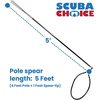 image:imageScuba Choice Carbon Fiber 5 One Piece Spearfishing Pole Spear with 3 Prong Barb SS Paralyzer Tip