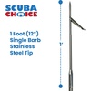 image:imageScuba Choice Carbon Fiber 7 Travel Spearfishing 3Piece Pole Spear Single Flopper Tip One Size Black
