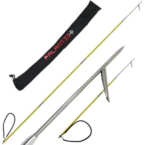 image:imageScuba Choice 7 Adjustable Travel Spearfishing Pole Spear 3Piece Fiber Glass Stainless Steel Single Barb Tip Black Rubber Sling Compact Ice Fishing Gear with Carry Bag