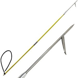 image:imageScuba Choice 7ft Travel Spearfishing TwoPiece Fiber Glass Pole Spear with 1 Prong Single Barb Stainless Steel Tip  Durable Lightweight Ice Fishing amp Underwater Dive Hunting Gear