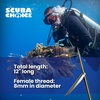 image:imageScuba Choice 12 Stainless Steel Pole Spear Tip 8mm Female Single Barb Head  Durable Replacement Spearfishing Tip for Cold Water amp Ice Fishing Thread Diameter 142mm line 125mm