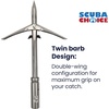 image:imageScuba Choice Spearfishing Pole Spear Tip  625 Stainless Steel Twin Barb Double Wing with 6mm Thread Durable Replacement Spear Head for Ice Fishing Cold Water amp Winter Spearfishing