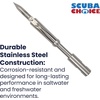 image:imageScuba Choice Spearfishing Pole Spear Tip  625 Stainless Steel Twin Barb Double Wing with 6mm Thread Durable Replacement Spear Head for Ice Fishing Cold Water amp Winter Spearfishing