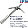 image:imageScuba Choice Spearfishing Pole Spear Tip  625 Stainless Steel Twin Barb Double Wing with 6mm Thread Durable Replacement Spear Head for Ice Fishing Cold Water amp Winter Spearfishing